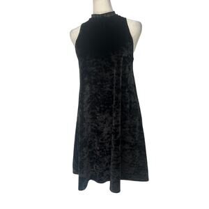 Black Velvet Sleeveless Swing Dress Arizona Jean Co Small NWT Holiday Party